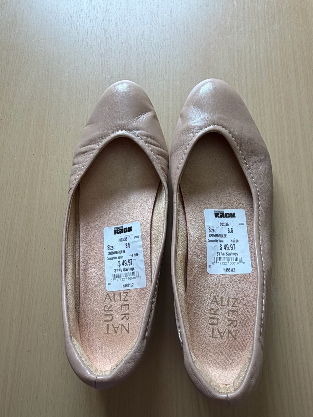 Naturalizer Women's Nude Ballet Flats
